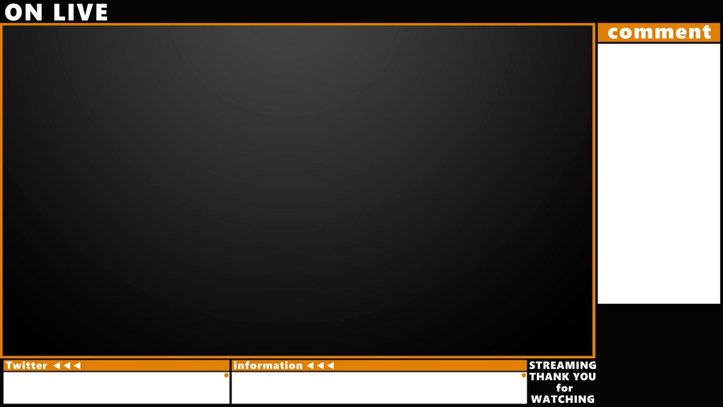 【シンプル】動く配信用 オーバーレイ【5カラー】