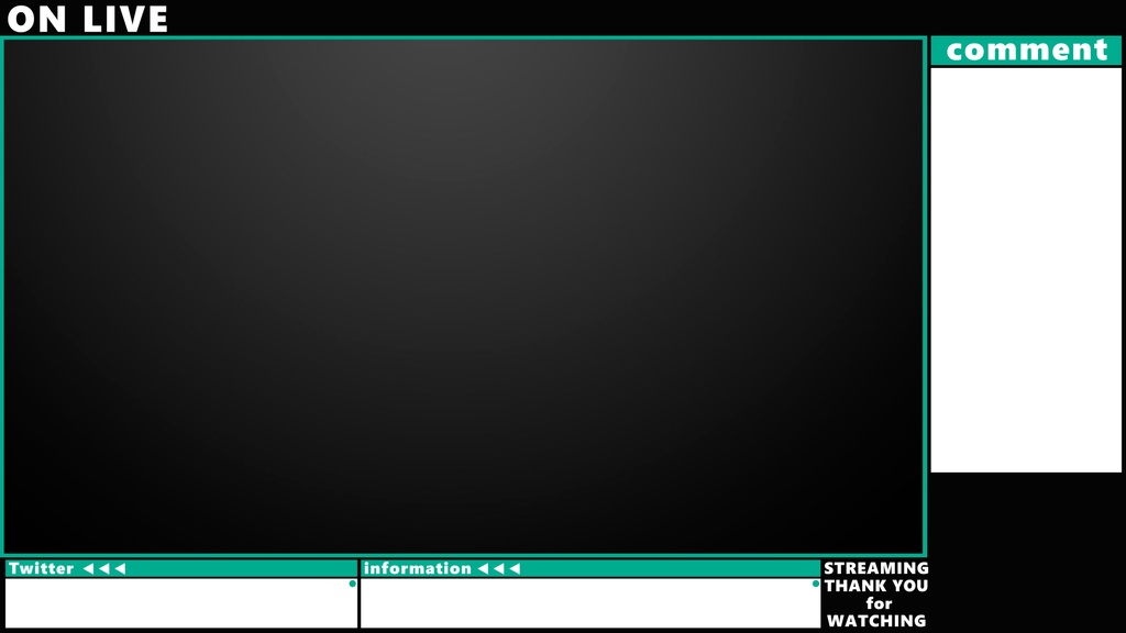 【シンプル】動く配信用 オーバーレイ【5カラー】