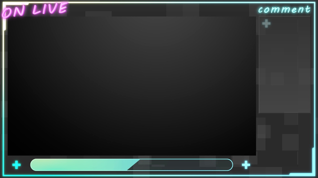【光る】カラフルな動く配信用 オーバーレイ【2パターン4種類】