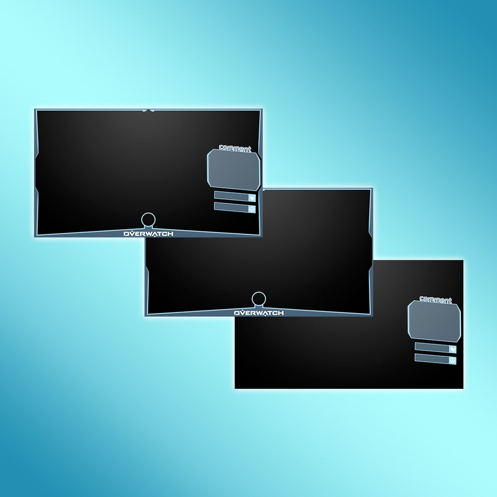 【6カラー】オーバーウォッチ用 動く配信用オーバーレイ