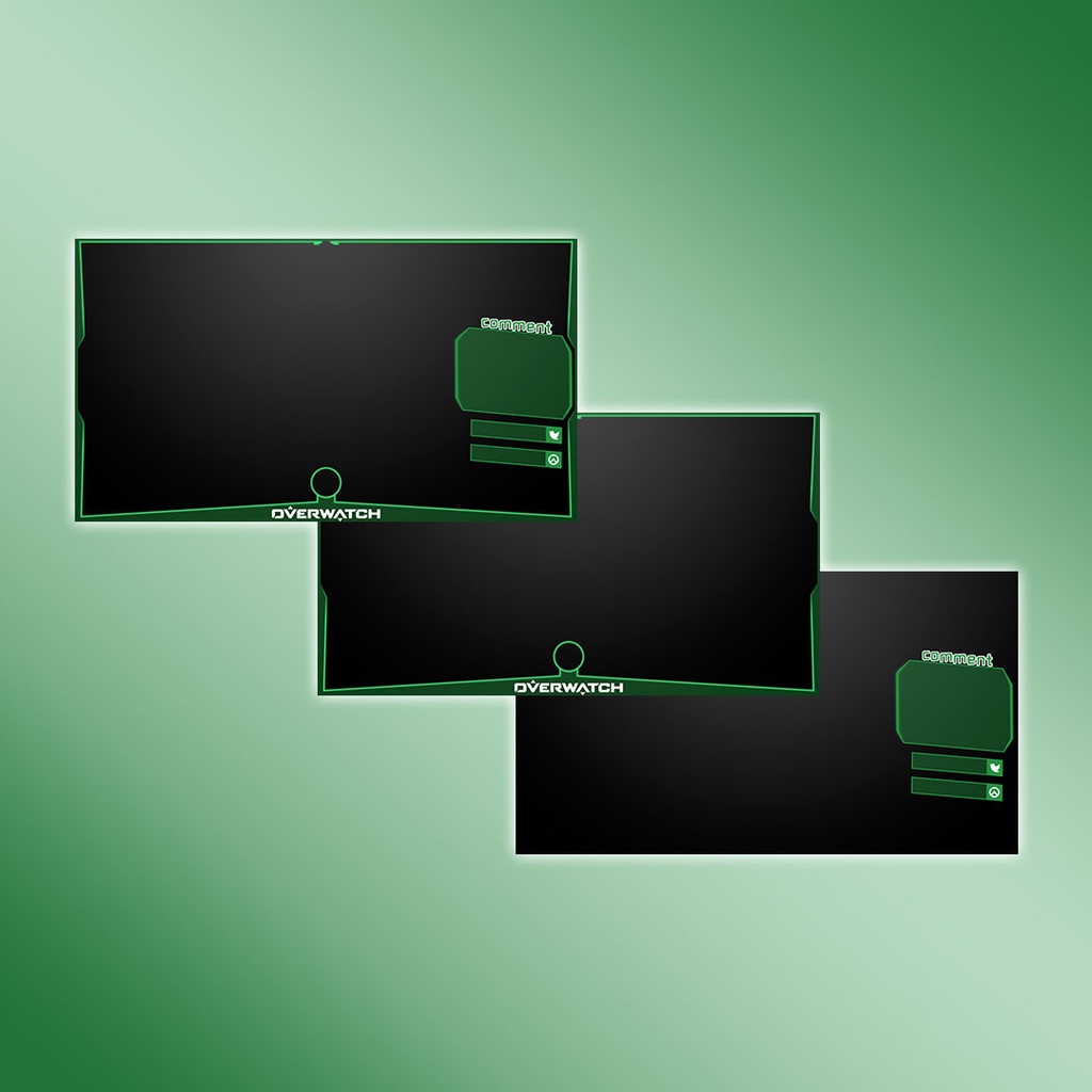 【6カラー】オーバーウォッチ用 動く配信用オーバーレイ