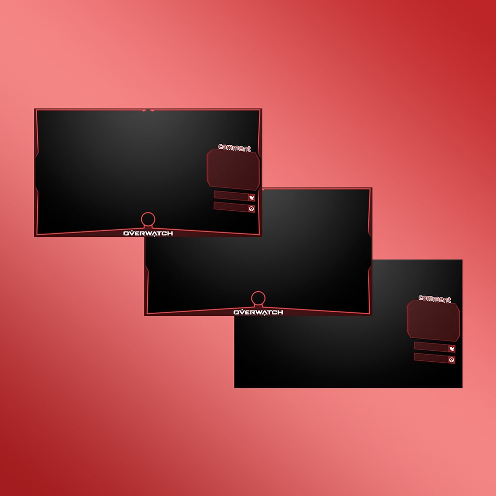 【6カラー】オーバーウォッチ用 動く配信用オーバーレイ