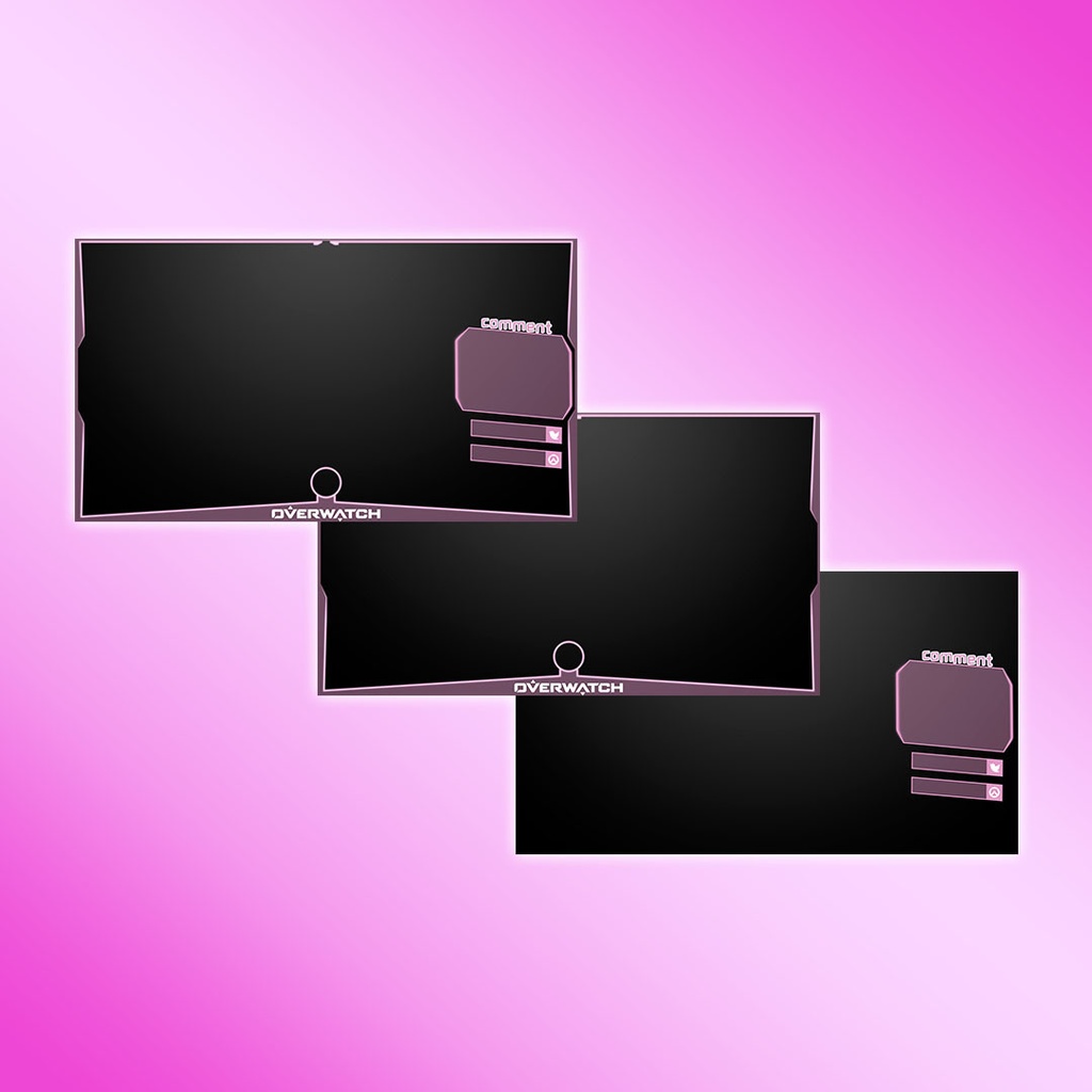 【6カラー】オーバーウォッチ用 動く配信用オーバーレイ