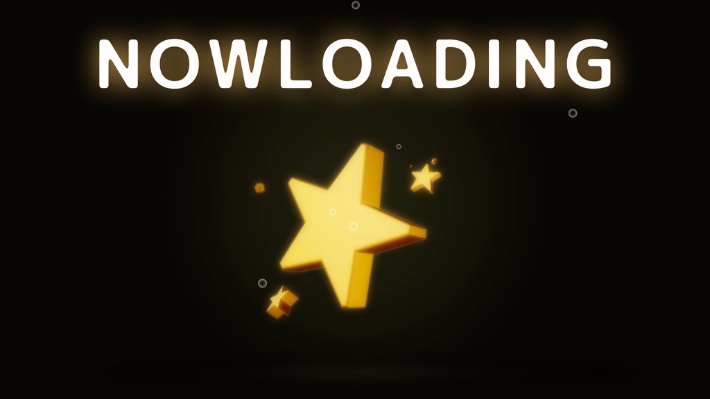 光る星がふわふわ回る待機画面【4カラー5パターン】