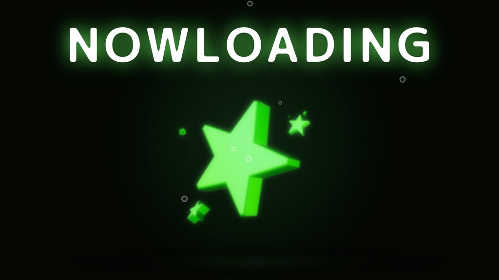 光る星がふわふわ回る待機画面【4カラー5パターン】