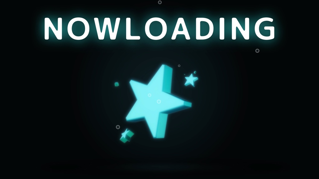 光る星がふわふわ回る待機画面【4カラー5パターン】