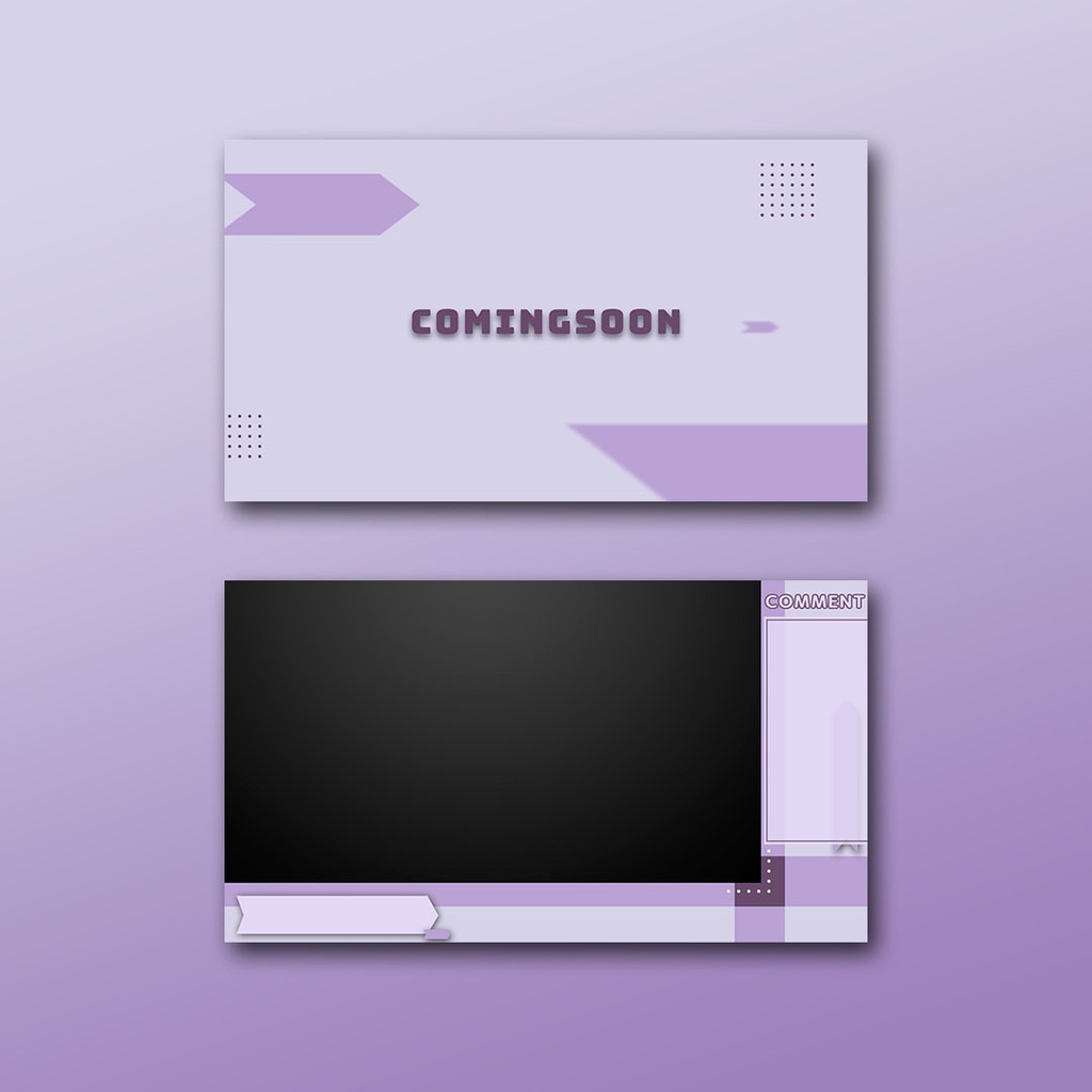 【6カラー】動く配信用 オーバーレイ&待機画面【2点セット】