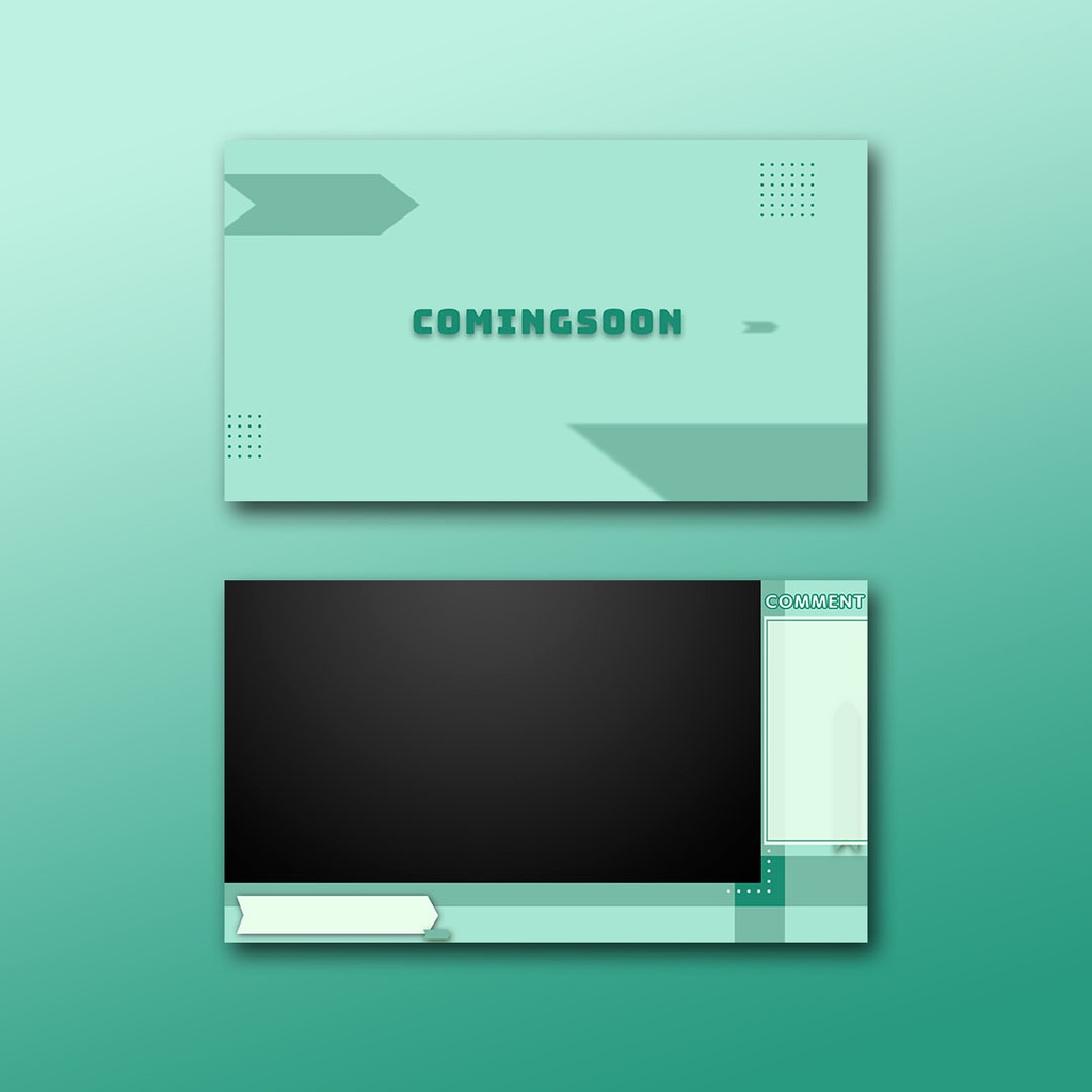 【6カラー】動く配信用 オーバーレイ&待機画面【2点セット】