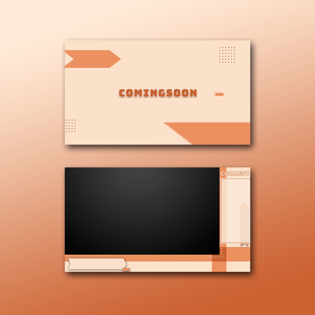 【6カラー】動く配信用 オーバーレイ&待機画面【2点セット】