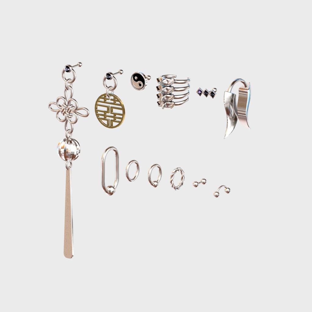 ピアス12種セット【China Guidance +x】