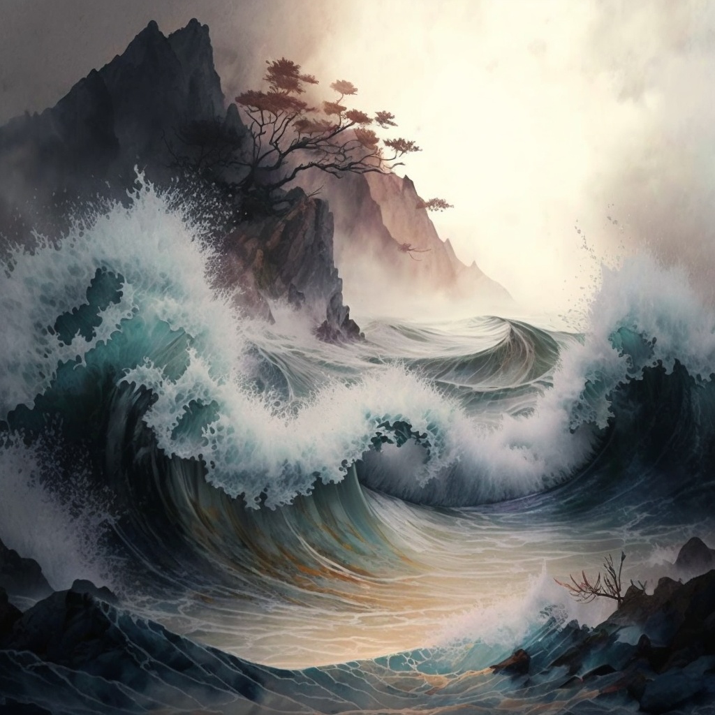 絵画風イラスト