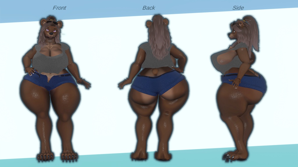 Maple the Bear 【VRChat / PC・Quest対応】|女性クマ・ケモノアバター