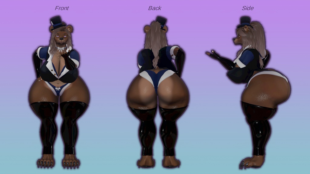 Maple the Bear 【VRChat / PC・Quest対応】|女性クマ・ケモノアバター