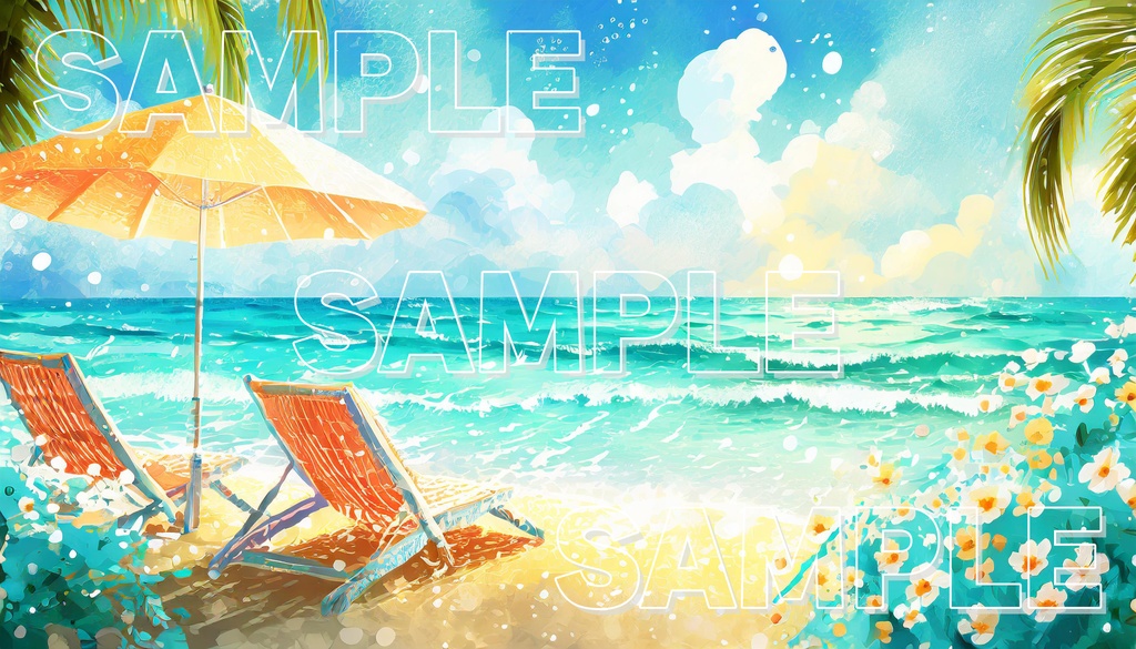 【背景素材】真夏のビーチ