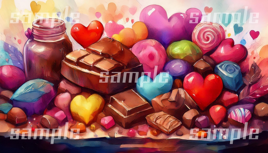 【背景素材】バレンタインチョコ
