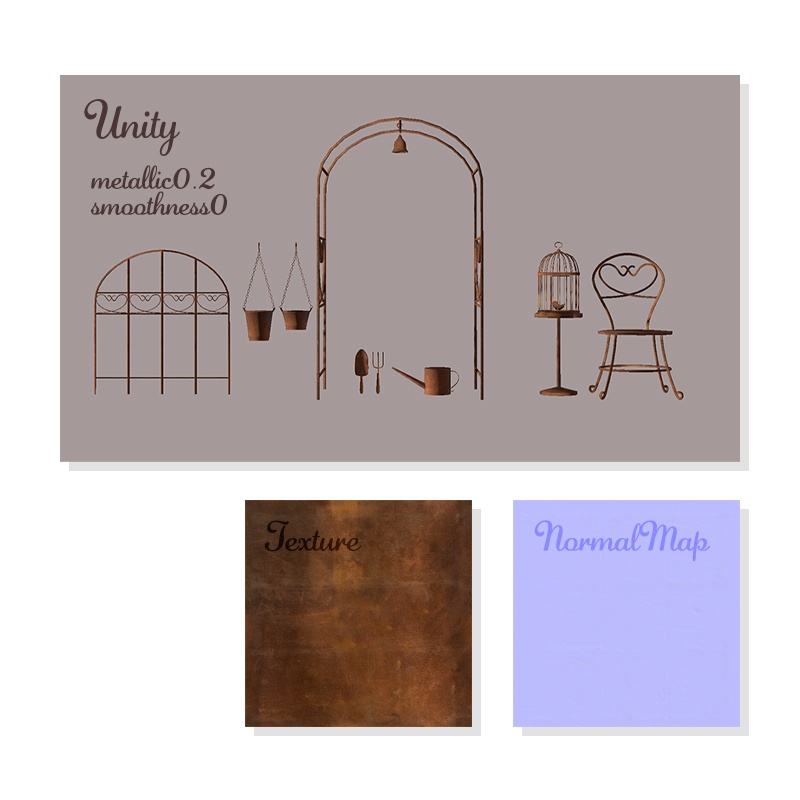 アンティーク風ブロンズ製 ガーデニングアイテム 11セット