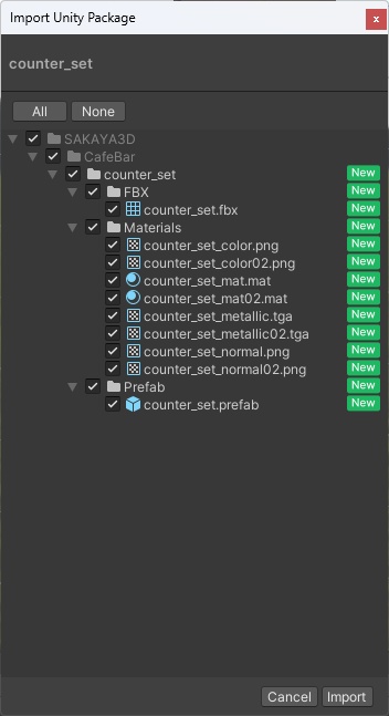 <Cafe&Bar Series>カスタムできるバーカウンター 12点 2色展開