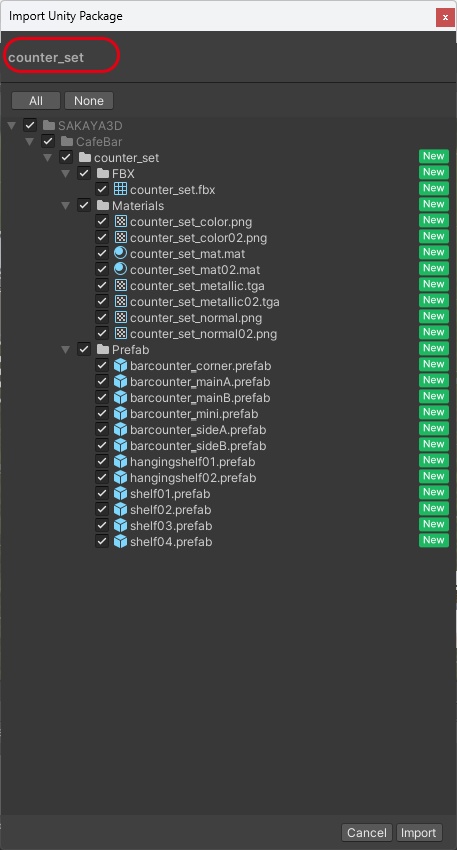 <Cafe&Bar Series>カスタムできるバーカウンター 12点 2色展開
