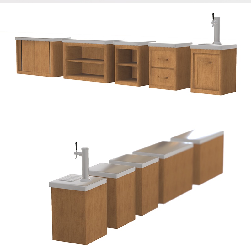 <Cafe&Bar Series>カスタムできる収納棚&ビアディスペンサー 5点 2色展開