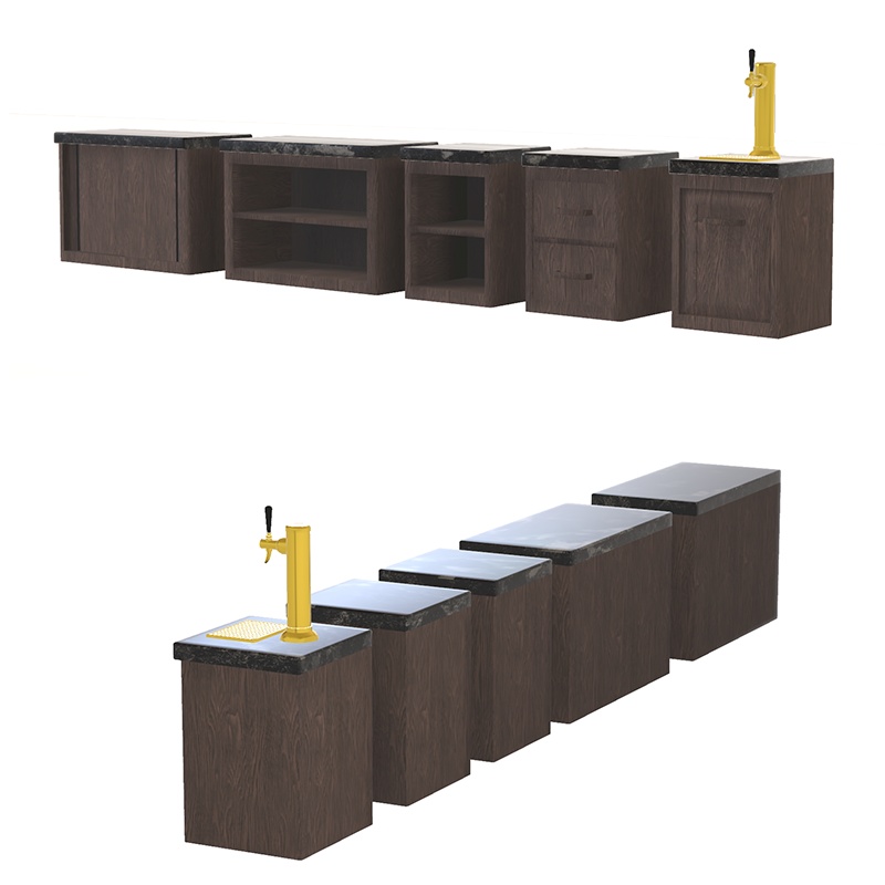 <Cafe&Bar Series>カスタムできる収納棚&ビアディスペンサー 5点 2色展開