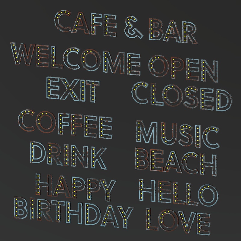 <Cafe&Bar Series>アルファベット インテリア Alphabet Interior
