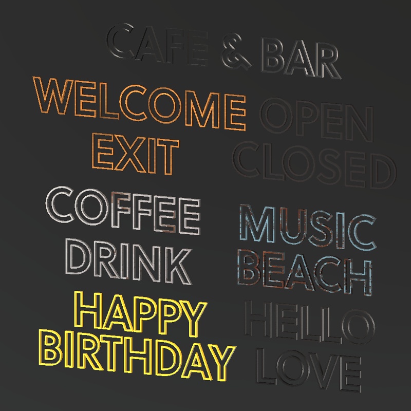 <Cafe&Bar Series>アルファベット インテリア Alphabet Interior