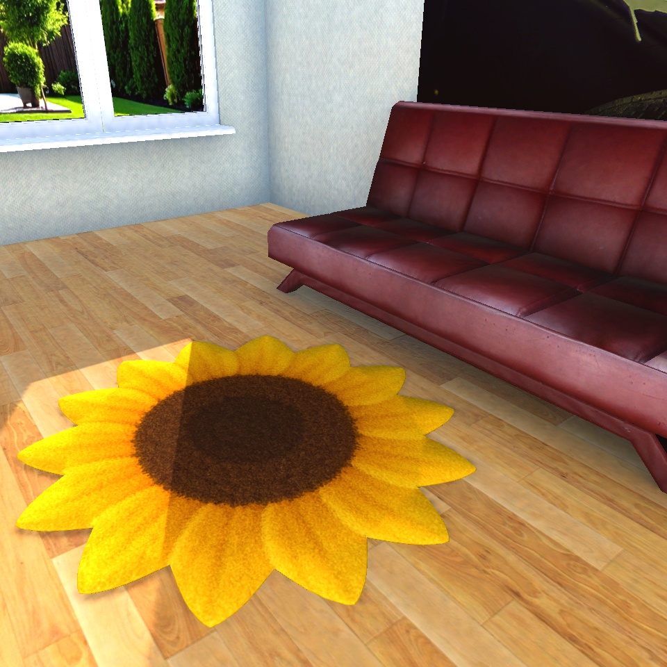 ふわふわ風ラグ(絨毯)円形4種+花形4種 / Rug(carpet) Round4 & Flower4