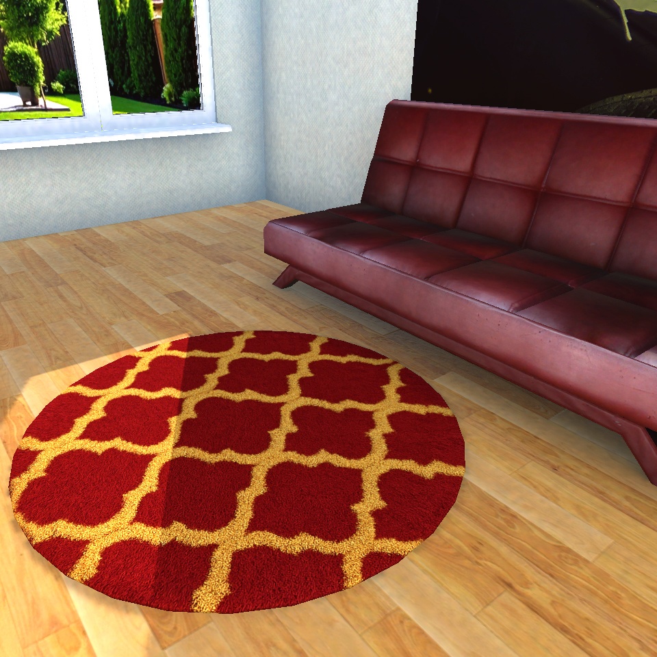 ふわふわ風ラグ(絨毯)円形4種+花形4種 / Rug(carpet) Round4 & Flower4