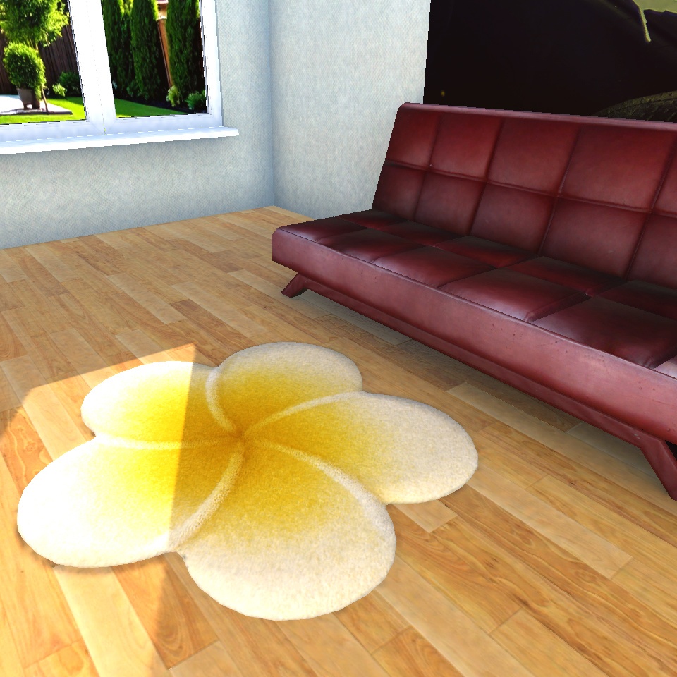 ふわふわ風ラグ(絨毯)円形4種+花形4種 / Rug(carpet) Round4 & Flower4