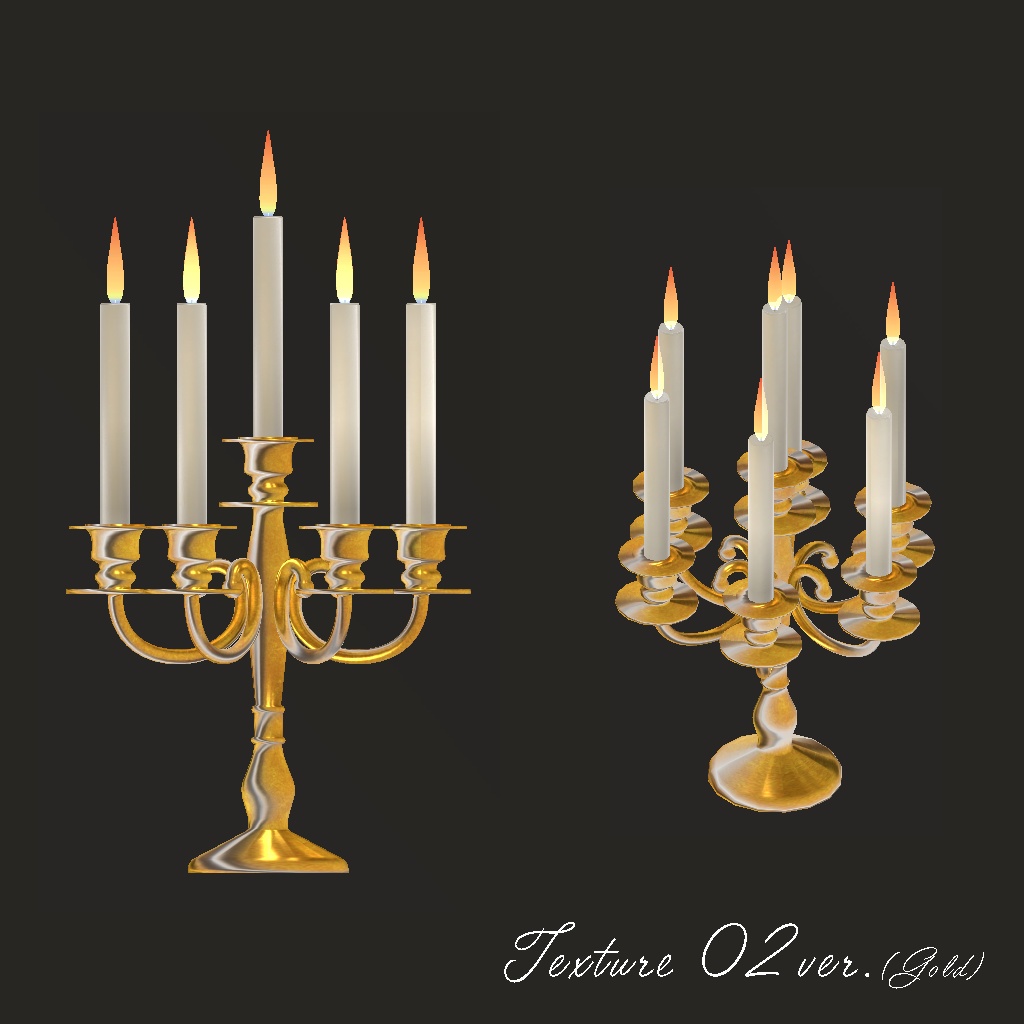 <Mantelpiece set Series>アンティーク調キャンドルセット 2色✕7セット ※光る炎付(共通おまけ有)