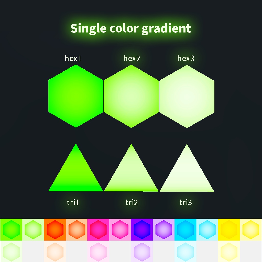 <Gaming Room Series>ライトパネル(ウォールライト)六角形/三角形