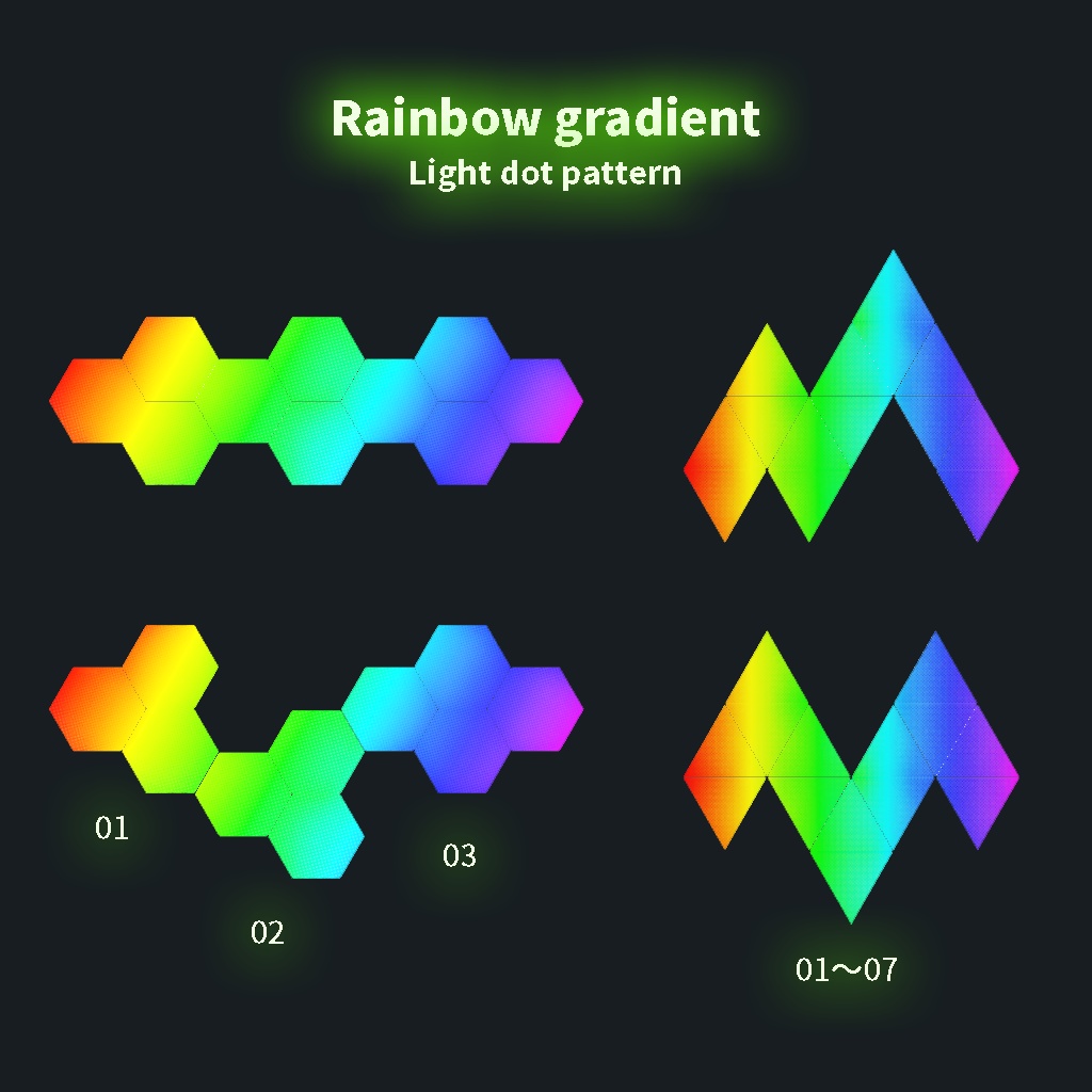<Gaming Room Series>ライトパネル(ウォールライト)六角形/三角形