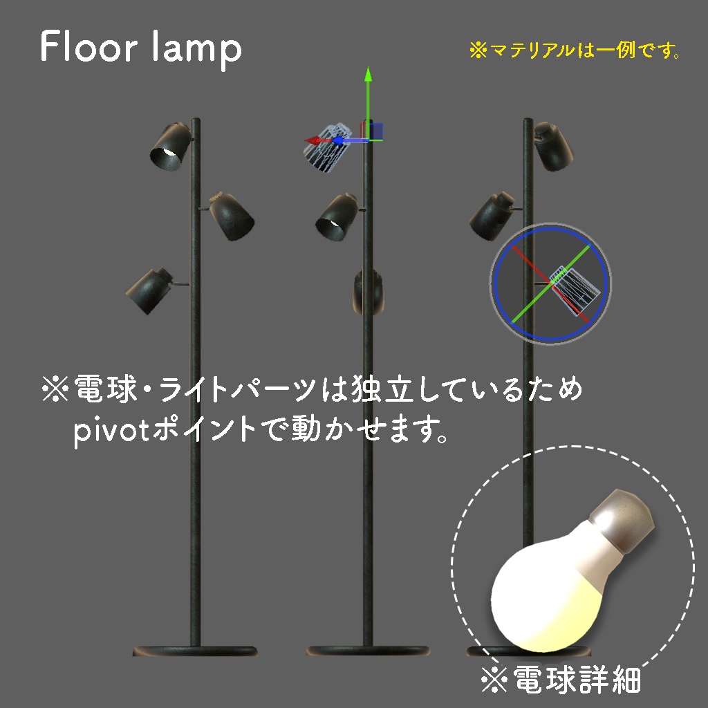 <One-Room>カスタムOK!マテリアル自由!ワンルームに ありそうな家具 その2(Blender/FBXデータ付あり)