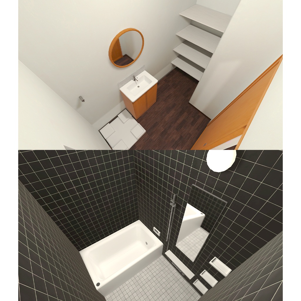 <Apartment>カスタムOK!マテリアル自由! 1Kアパート1室【Japanese-style Apartment room】