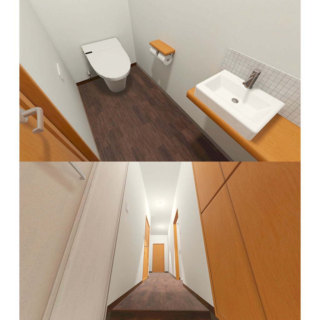 <Apartment>カスタムOK!マテリアル自由! 1Kアパート1室【Japanese-style Apartment room】