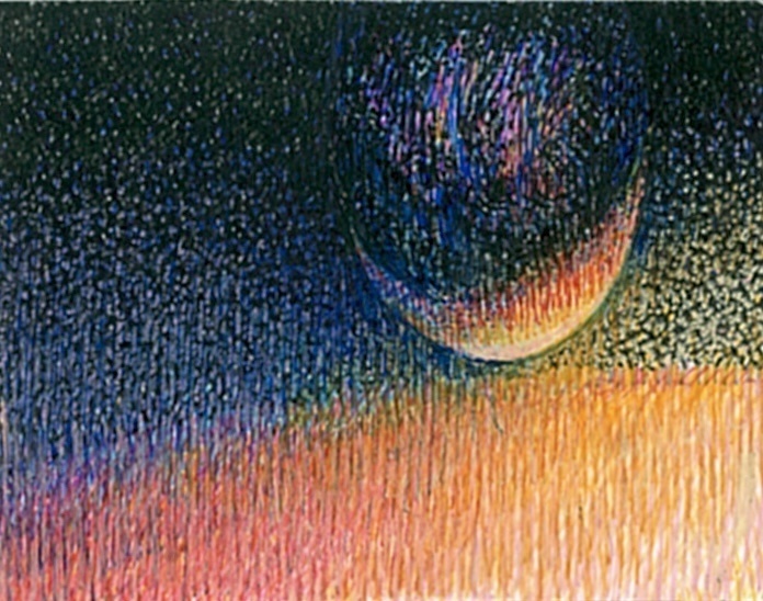 ミニペン画「衛星」