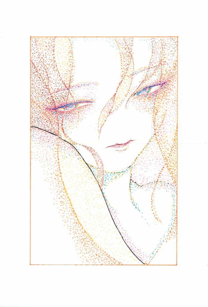 「熱」ポストカード原画額装有り