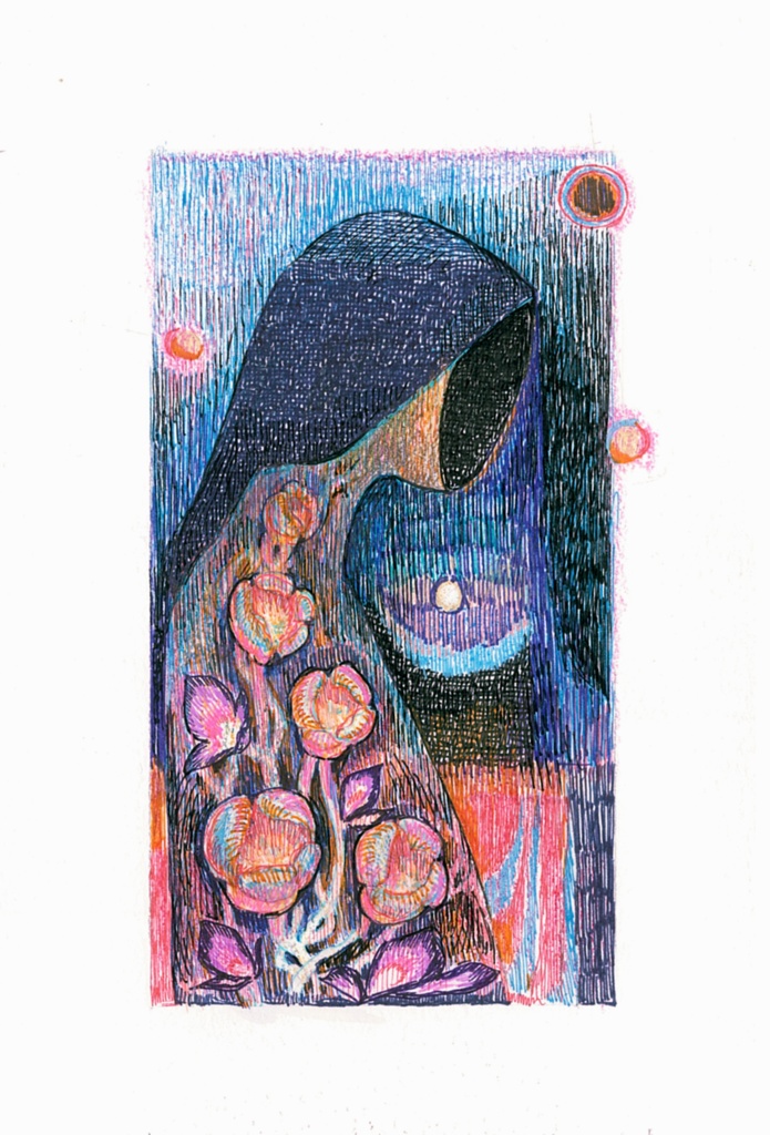 「髄花の夜」ポストカード原画額装有り