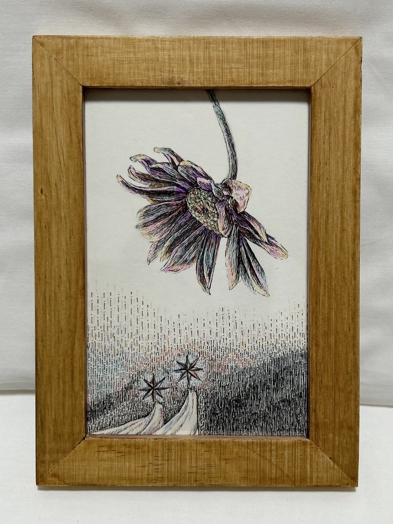 「回」ポストカード原画額装有り