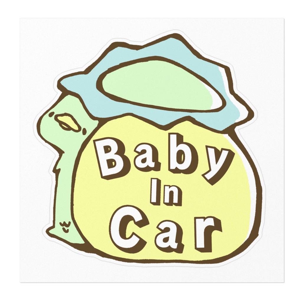赤ちゃん用カーステッカー《カッパくん切り抜き》