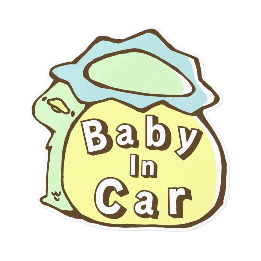 赤ちゃん用カーステッカー《カッパくん切り抜き》