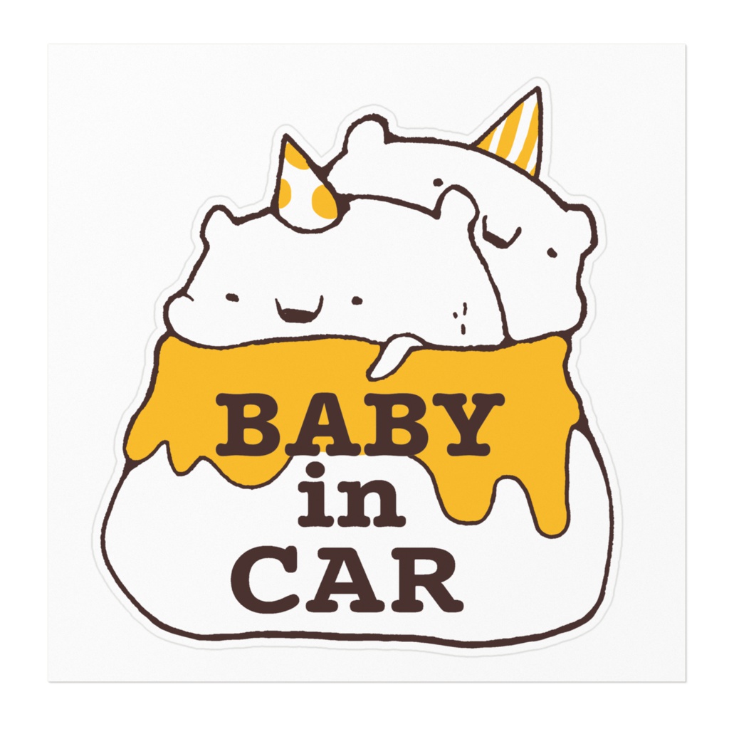 赤ちゃん用カーステッカー《イエロー》