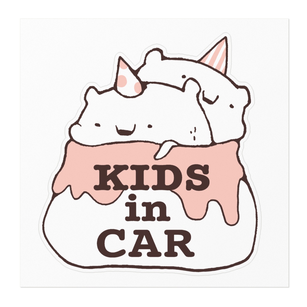 子ども用カーステッカー《ピンク》