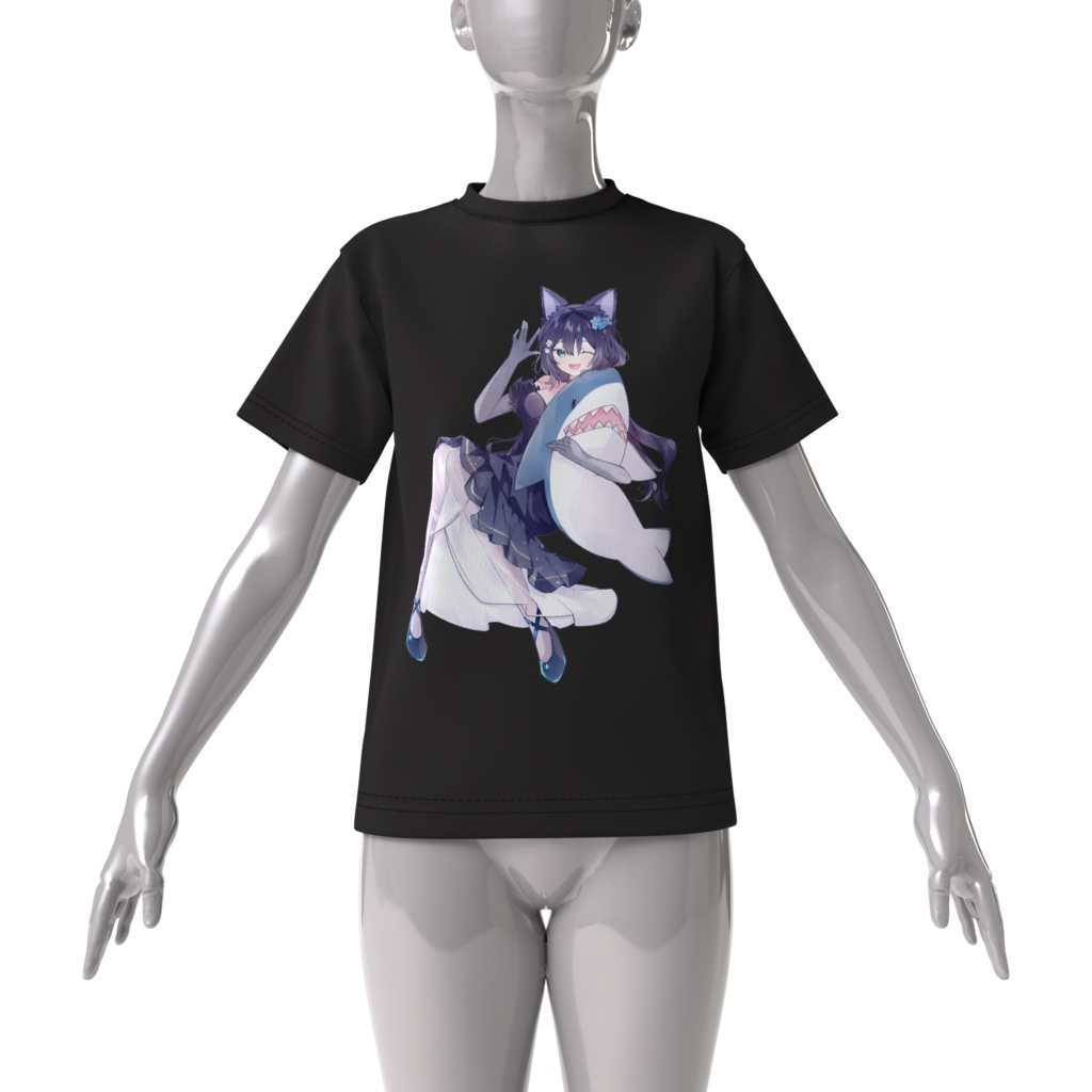 ビッグシルエットTサメさんと記念撮影