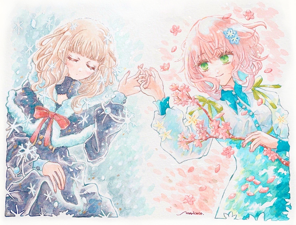 fuyu to haru 【アナログ原画・額付き】