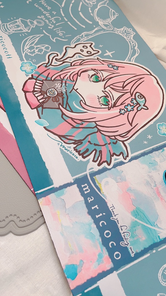 【青】maricocoさんオリジナルマウスパッド blue