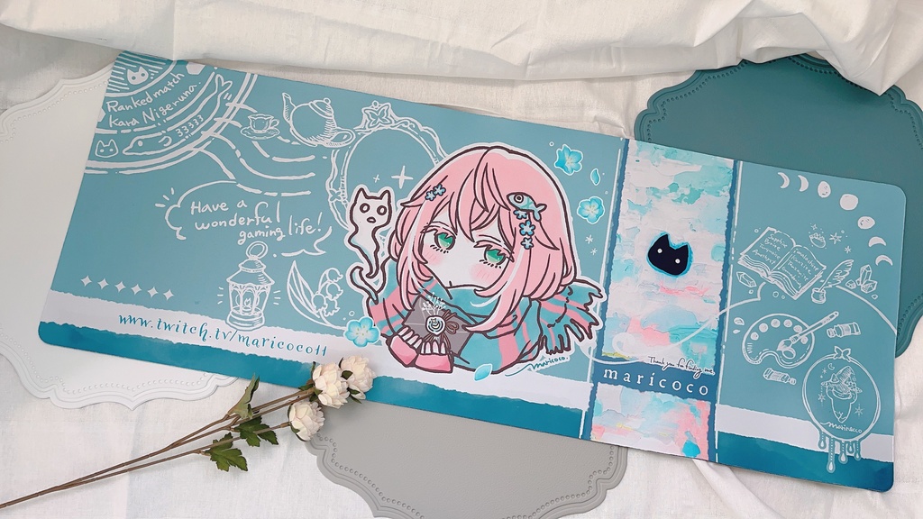 【青】maricocoさんオリジナルマウスパッド blue