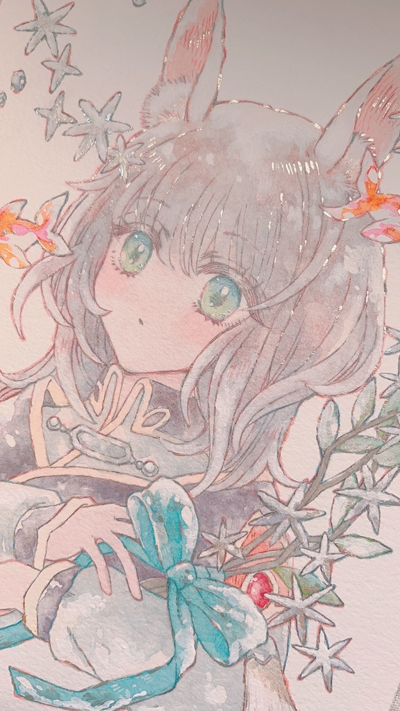 【12/06 22:00 OPEN】冬じたく Gold fish【アナログ原画・額付き】