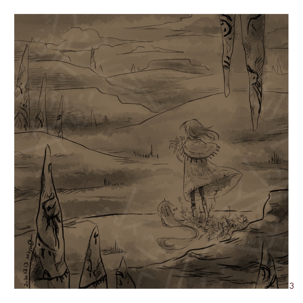 ヒイロボシましかくキャンバス