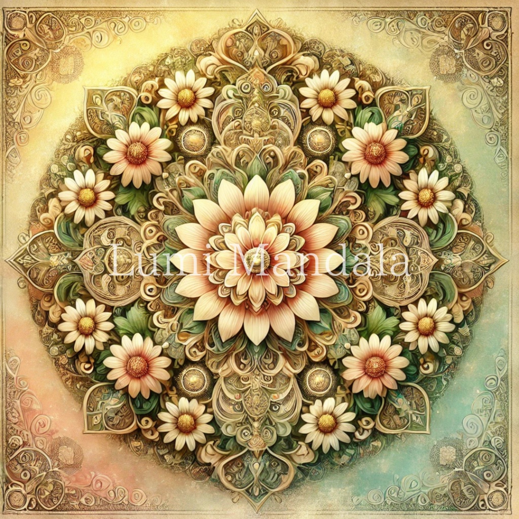 4月「陽だまりの花園 - デイジーと希望の曼荼羅」